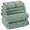 Lavish Home 6PC Jacquard Towel Set 100% Cotton Bathroom Accessories Soft & Absorbent Bathroom Set 67-040-FRST - alternate 5