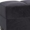 Homeroots 52" Black and Brown Microfiber Tufted Storage Ottoman 608898 - alternate 5