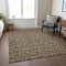 Homeroots 5' X 8' Brown And Ivory Floral Washable Indoor Outdoor Area Rug 581889 - alternate 4