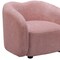 Homeroots 36" Pink And Black Faux Shearling And Upholstered Arm Chair 572310 - alternate 6