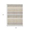 Homeroots 9' X 12' Gold And Silver Striped Washable Indoor Outdoor Area Rug 632213 - alternate 8