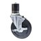 Service Caster 5'' Hard Rubber Swivel 1-7/8'' Expanding Stem Caster with Brake SCC-EX20S514-HRS-TLB-178 - alternate 1