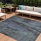 Homeroots 9' X 12' Blue And Gray Abstract Washable Indoor Outdoor Area Rug 616140 - alternate 1