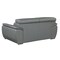 Homeroots 86" Gray Leather Sofa With Silver Legs 329527 - alternate 4