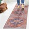 Jonathan Y Maris Ornate Medallion Machine-Washable Terracotta/Navy 2 ft. x 8 ft. Runner Rug WSH109A-28 - alternate 5