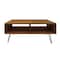 Homeroots 23" Brown And Black Wood And Metal Coffee Table With Shelf 554275 - alternate 4