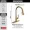 Delta Emmeline Single Handle Pull-Down Kitchen Faucet 9182-CZ-PR-DST - alternate 4