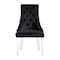 Homeroots Set of Two Tufted Black and Clear Upholstered Velvet Dining Side Chairs 543511 - alternate 5