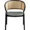 Leisuremod Ervilla Dining Arm Chair with Wicker Back and Leather Seat in Gray EC20GR-L - alternate 6