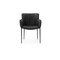 Homeroots Black Faux Leather and Steel Dining Arm Chair 719108 - alternate 1