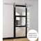 Sartodoors Sturdy Barn Door Frosted Glass, Lucia 2555 Matte Black, 6.6FT Rail Hangers Heavy Hardware Set, So LUCIA2555BD-S-BLK-1884 - alternate 5