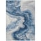 Homeroots 10' X 14' Navy Blue And Silver Abstract Washable Indoor Outdoor Area Rug 618339 - alternate 4