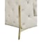 Homeroots 69in Cream and Gold Italian Leather Loveseat 720511 - alternate 3