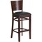 Flash Furniture Wood Barstool, Walnut, Ladder Bck, Blk Vny, Seat Height Range: 31-1/2" XU-DG-W0094BAR-WAL-BLKV-GG - alternate 1