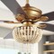 Jonathan Y Erin 52" 3-Light Rustic Farmhouse Iron/Wood Bead Mobile-App/Remote-Controlled LED Ceiling Fan, Antiqu JYL9618A - alternate 7