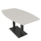 Skutchi Designs Boat Conference Table With Power, 36 in W, 60 in L, Ivory HAR-BOT-36x60-DOU.BK-K458-NA - alternate 1