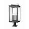 Z-Lite Hartwell 5-Light Outdoor Pier Mounted Fixture, 12 in W x 28.75 H, Sand Black 5019PHXLR-533PM-BK - alternate 1