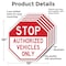 Signmission Stop Authorized Vehicles Only, 10 inch X 10 inch, Aluminum Metal Signs, 5PK OC-A-5Pack-10-309 - alternate 4