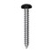 Auveco 6 x 1in Black Painted Square Drive Pan Head Tapping Screw, 100PK 25361 - alternate 1