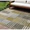 Homeroots 8' X 10' Brown Gold And Taupe Striped Washable Indoor Outdoor Area Rug 581686 - alternate 1
