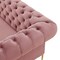 Homeroots 91" Rust Velvet Chesterfield Solid Wood Sofa 543958 - alternate 9