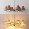 Jonathan Y Grady 35" 6-Light Grand Coastal Farmhouse Adjustable Swooping Arm Metal w/Hand-Woven Rattan Shades L JYL9560B - alternate 4