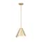 Z-Lite Aria 1 Light Pendant, Modern Gold/Modern Gold & Inner White, 12 In W x 11 In H 1952P12-MGLD - alternate 1