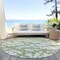 Homeroots 8' Green And Ivory Round Abstract Washable Indoor Outdoor Area Rug 614343 - alternate 5