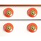 Homeroots Set of Six Coral And Gold Ceramic Drawer Pull Knobs, 6PK 635755 - alternate 2