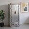 Homeroots 71in Silver Solid Wood and Aluminum Accent Cabinet Soft Close With Two Doors And One Drawer 489025 - alternate 3