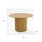 Homeroots 46" Brown Solid Wood Pedestal Base Round Top Dining Table 720971 - alternate 3