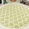 Jonathan Y Trebol Moroccan Trellis Textured Weave Green/Cream 5 ft Round Indoor/Outdoor Area Rug SMB109G-5R - alternate 1