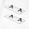 Fab Glass And Mirror Acrylic Shelf 6 x 14.5inces Black Bracket 3/4in Thickness Acrylic Pack of 2 AS19SC-6x14BL2P - alternate 1