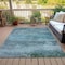 Homeroots 8' X 10' Teal Blue Gray And Pale Aqua Abstract Washable Indoor Outdoor Area Rug 630858 - alternate 4