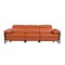 Homeroots 103" Camel Top Grain Leather Reclining Metal USB Sofa 720338 - alternate 1
