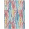 Homeroots 9' X 12' White Pink And Teal Blue Striped Washable Indoor Outdoor Area Rug 617708 - alternate 4