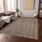 Homeroots 8' X 10' Taupe Brown And Ivory Striped Washable Indoor Outdoor Area Rug 597442 - alternate 6