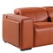 Homeroots 170" Camel Top Grain Leather Reclining Metal USB Sofa 720421 - alternate 7