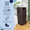 Happimess Keaton Modern 24.13-Gallon All-Weather Wicker/Metal Lidded Hideaway Outdoor Trash Can, Brown HPM1203A - alternate 6