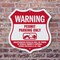 Signmission No Parking Without Permit Shield Sign Wa, 6 Inch X 6 Inch, Plastic Sign SHI-P-6-398 - alternate 4