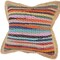 Homeroots Set of Two 20" Blue Red And Natural Striped Cotton And Jute Throw Pillows, 2PK 588355 - alternate 2