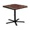 Leisure Craft 36" Square Perforated Pedestal Table, Portable, 30"H, Brown SQ36TAB30-BROWN - alternate 1
