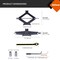 Av Steel Scissor Jack Kit, Heavy-Duty 2 Ton Capacity, Compact, Versatile, Durable for Tire Replacement AV - 200102S - alternate 4
