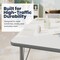 Flash Furniture Commercial Adjustable Height Rectangular Activity Table - Locking Casters-White XU-A2448-REC-WHT-T-P-CAS-GG - alternate 5