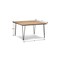 Homeroots 54" Natural and Black Solid Wood and Steel Square Dining Table 640717 - alternate 4