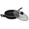 Oster Ashford 5 Quart Aluminum Saute Pan with Tempered Glass Lid in Black 80130.02 - alternate 4