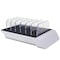 Trexonic 10.2A 6-Port USB Charging Station with 6 Device Slots, Silver TRX-USB61000SLVR - alternate 4