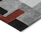 Homeroots 3' X 5' Gray Ivory And Red Geometric Washable Indoor Outdoor Area Rug 613211 - alternate 5
