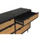 Homeroots 61" Natural and Black Solid Wood Six Drawer Double Dresser 518620 - alternate 5