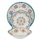 Gibson Home 12 Piece Tamara Melamine Dinnerware Set in White and Floral 130982.12 - alternate 3
